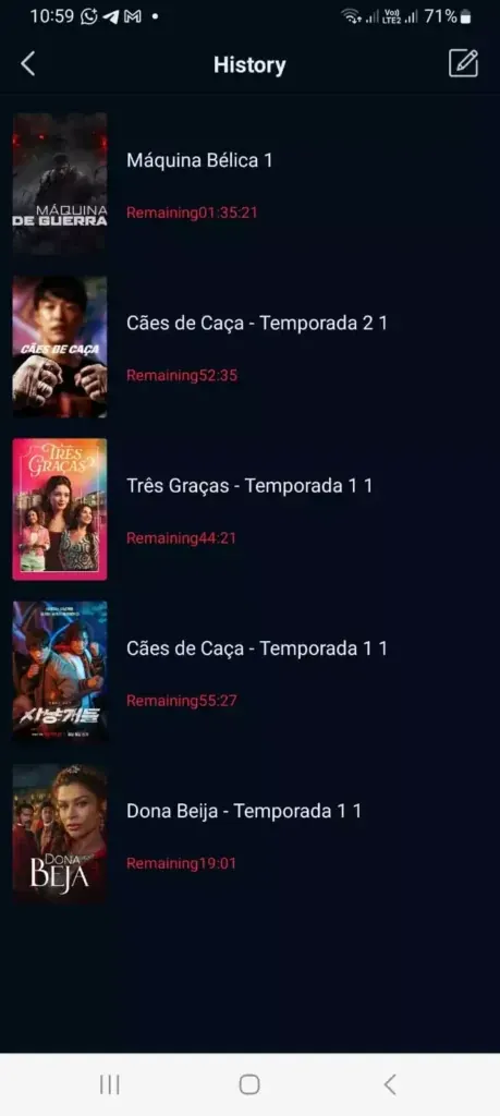 DeepCine APK Smart TV interface preview