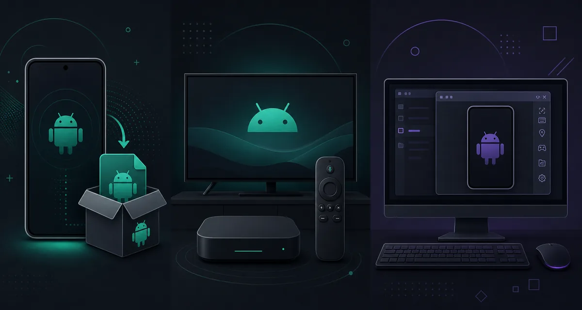 Editorial comparison of phone APK, TV Box, and PC emulator routes